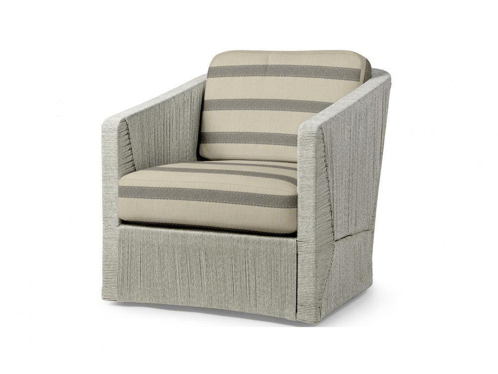 Palecek Carmine Outdoor Swivel Lounge Light Fog Chair, G Light Fog