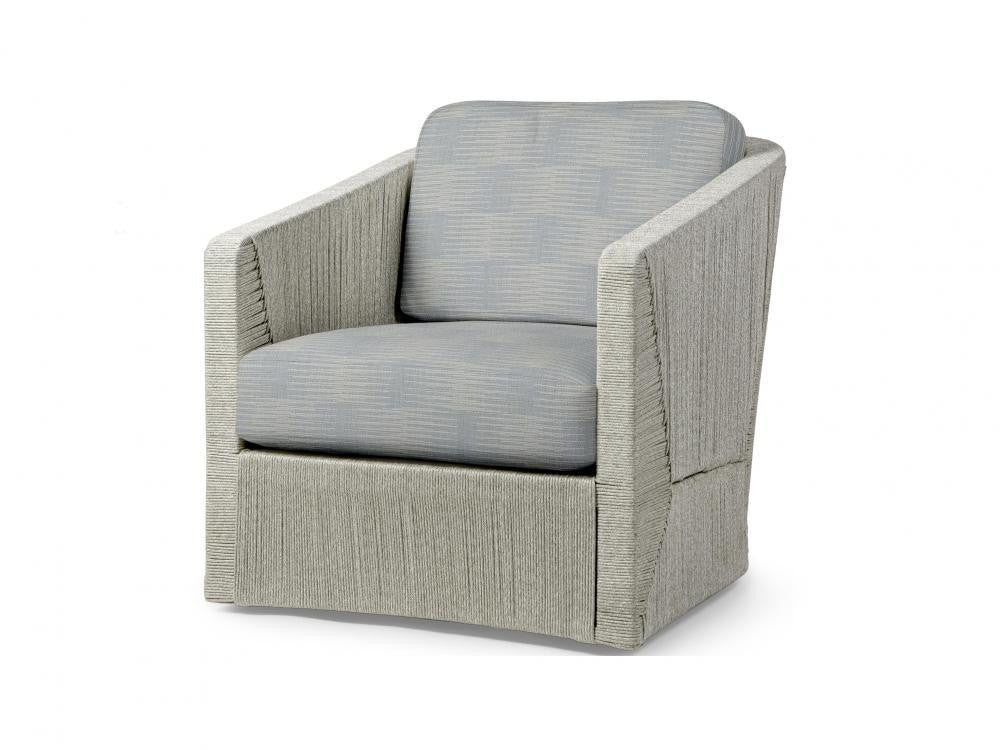Palecek Carmine Outdoor Swivel Light Fog Lounge Chair, G Light Fog