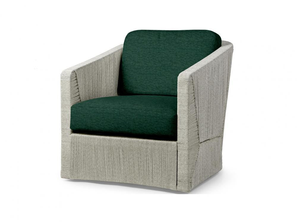 Palecek Carmine Outdoor Swivel Light Fog Lounge Chair, G Light Fog
