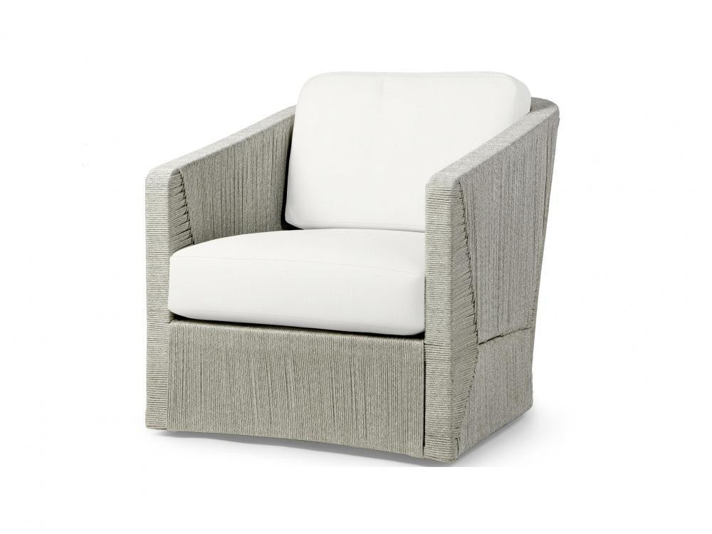 Palecek Carmine Outdoor Swivel Light Fog Lounge Chair, G Light Fog