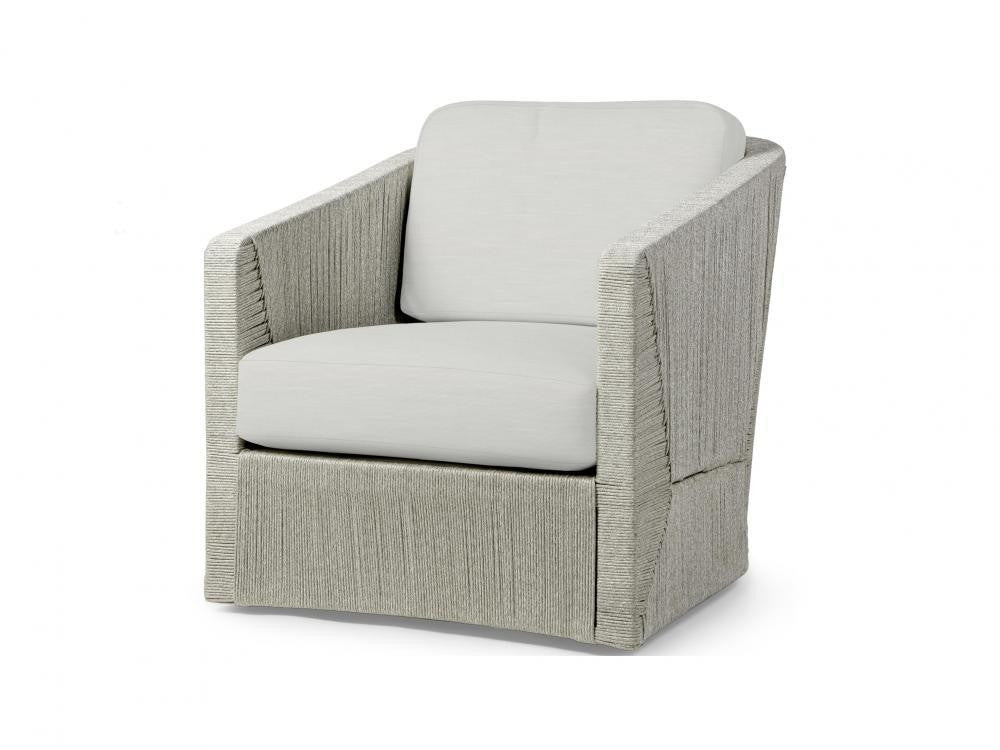 Palecek Carmine Outdoor Swivel Light Fog Lounge Chair, G Light Fog