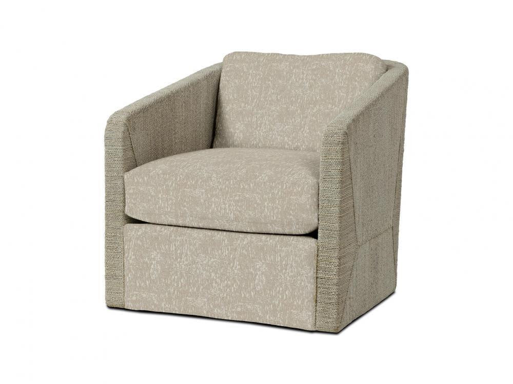 Palecek Carmine Swivel Lounge Chair, Fog White Fog White