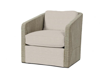 Carmine Swivel Lounge Chair - Fog White, Standard Cushion