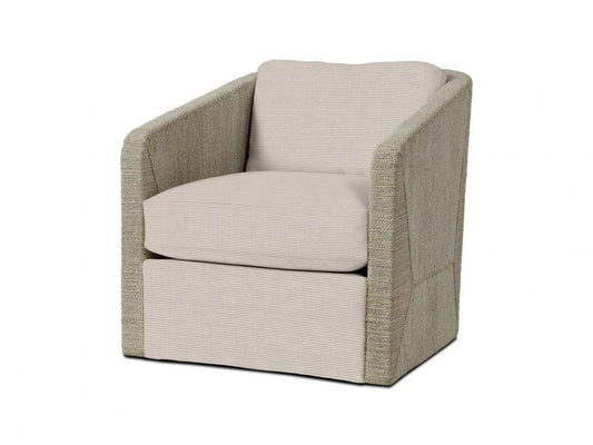 Palecek Carmine Swivel Lounge Chair, Fog White Fog White