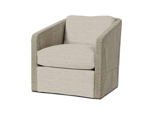 Palecek Carmine Swivel Fog White Lounge Chair, D Fabric Fog White