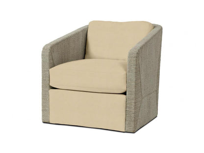 Carmine Swivel Lounge Chair - Fog White, Standard Cushion