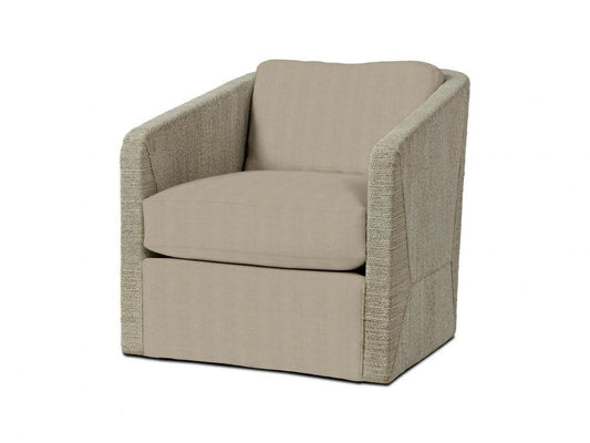 Palecek Carmine Swivel Lounge Chair, Fog White Fog White