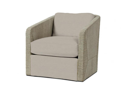 Carmine Swivel Lounge Chair - Fog White, Standard Cushion