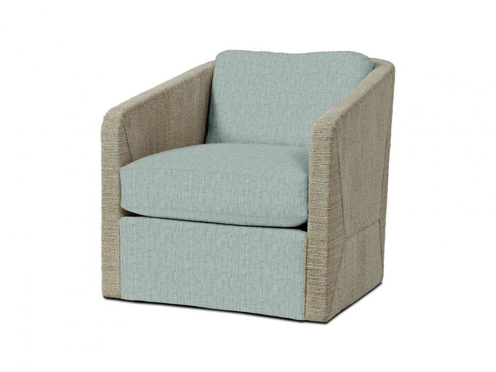 Palecek Carmine Swivel Lounge Chair, Fog White Fog White