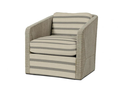 Carmine Swivel Lounge Chair - Fog White, Standard Cushion