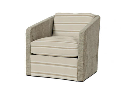 Carmine Swivel Lounge Chair - Fog White, Standard Cushion