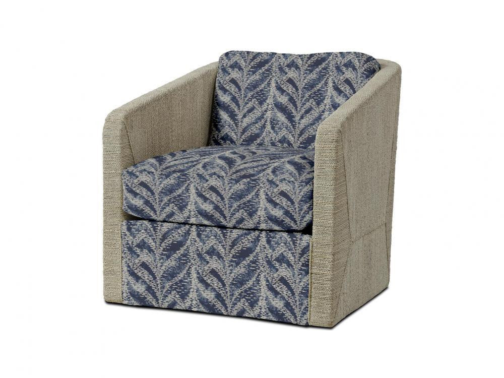 Palecek Carmine Swivel Lounge Chair, Fog White Fog White