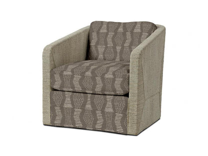 Carmine Swivel Lounge Chair - Fog White, Standard Cushion