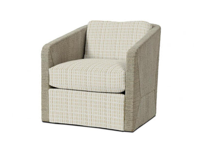 Carmine Swivel Lounge Chair - Fog White, Standard Cushion