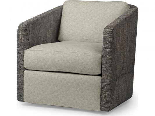 Palecek Carmine Swivel Mocha Wash Lounge Chair, Grade C  Mocha Wash
