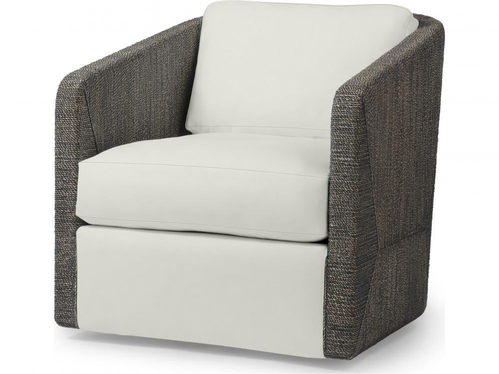 Palecek Carmine Swivel Mocha Wash Lounge Chair, Grade C  Mocha Wash