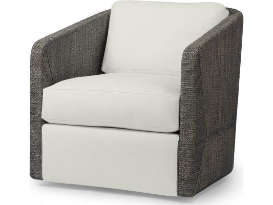Palecek Carmine Swivel Mocha Wash Lounge Chair, Grade C  Mocha Wash