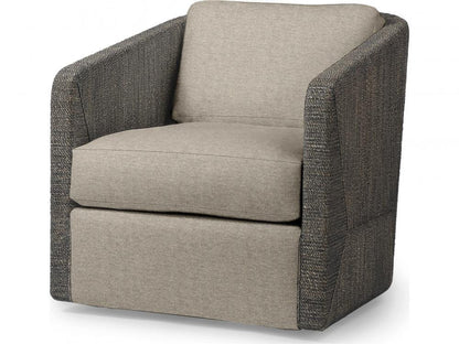 Carmine Swivel Lounge Chair - Mocha Wash, Deluxe Cushion