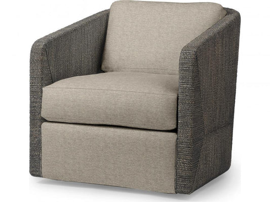 Palecek Carmine Swivel Mocha Wash Lounge Chair, Grade L  Mocha Wash