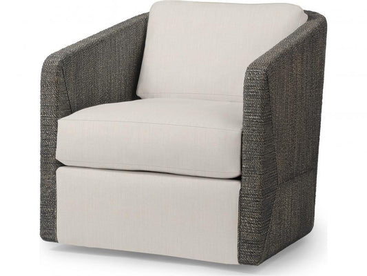 Palecek Carmine Swivel Mocha Wash Lounge Chair, Grade C  Mocha Wash