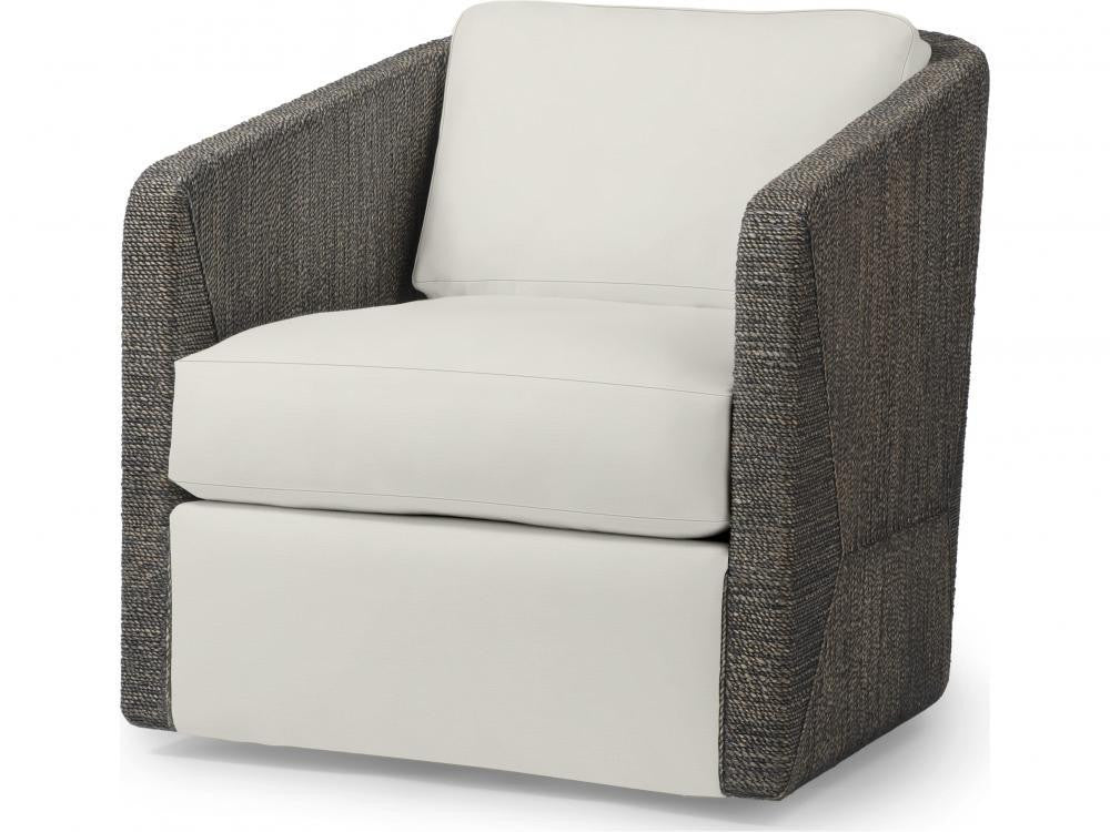 Palecek Carmine Swivel Mocha Wash Lounge Chair, Grade L  Mocha Wash