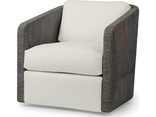 Palecek Carmine Swivel Mocha Wash Lounge Chair, Grade L  Mocha Wash