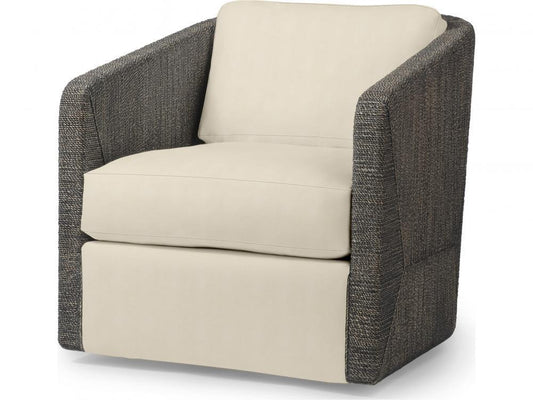 Palecek Carmine Swivel Mocha Wash Lounge Chair, Grade E  Mocha Wash