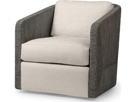 Palecek Carmine Swivel Mocha Wash Lounge Chair, Grade G  Mocha Wash