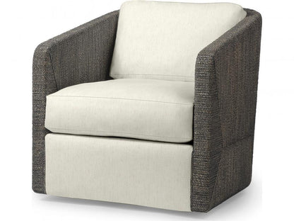 Carmine Swivel Lounge Chair - Mocha Wash, Deluxe Cushion