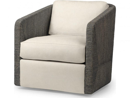 Palecek Carmine Swivel Mocha Wash Lounge Chair, Grade G  Mocha Wash