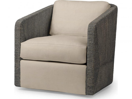 Palecek Carmine Swivel Lounge Chair, Mocha Wash Mocha Wash
