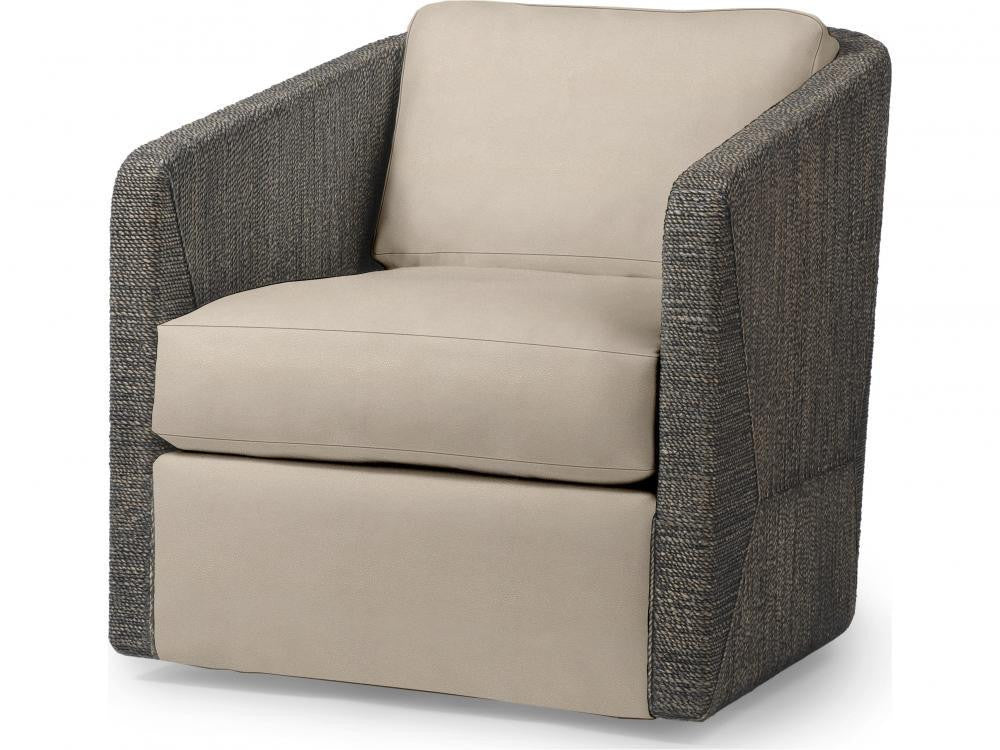 Palecek Carmine Swivel Lounge Chair, Mocha Wash Mocha Wash