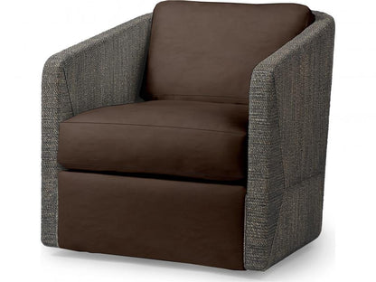 Carmine Swivel Lounge Chair - Mocha Wash, Deluxe Cushion