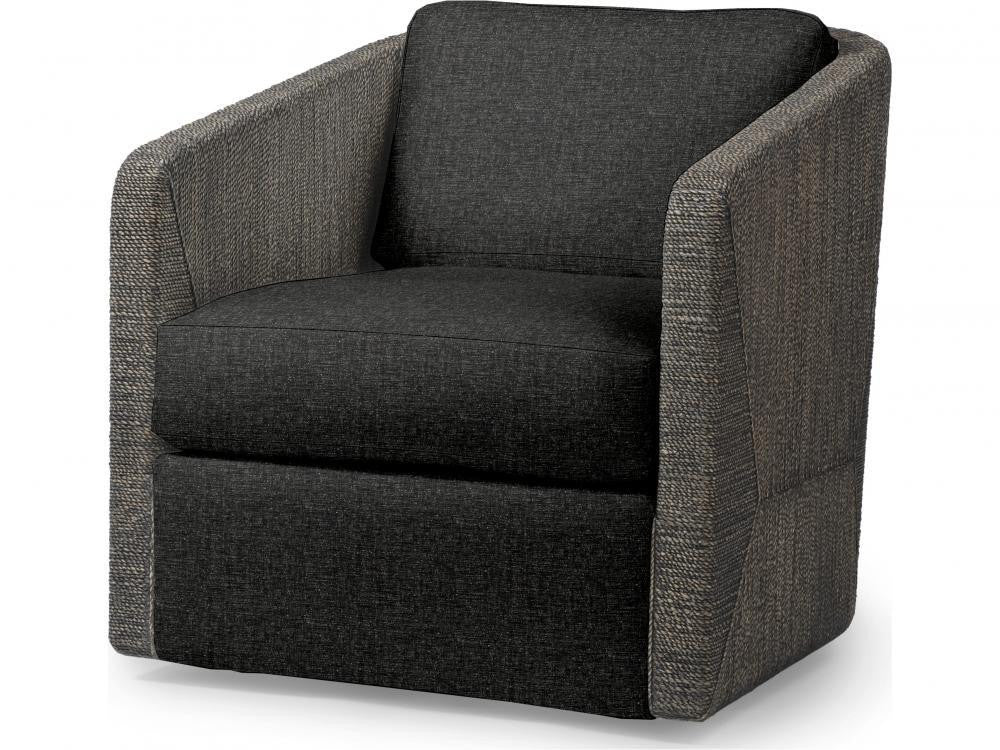 Palecek Carmine Swivel Mocha Wash Lounge Chair, Grade E  Mocha Wash
