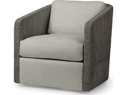 Carmine Swivel Lounge Chair - Mocha Wash, Deluxe Cushion