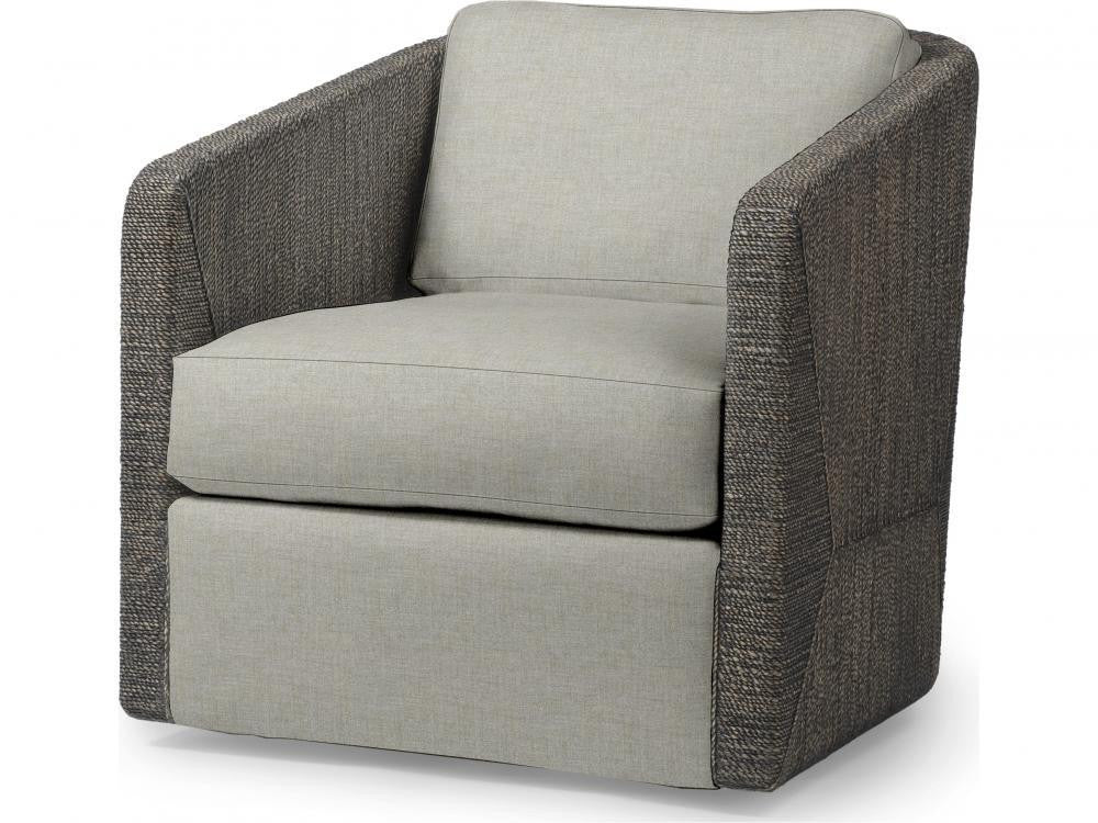 Palecek Carmine Swivel Lounge Chair, Mocha Wash Mocha Wash