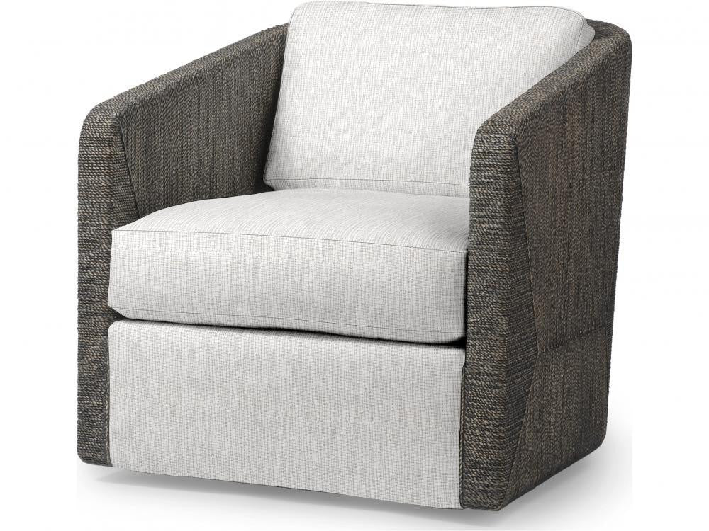 Palecek Carmine Swivel Mocha Wash Lounge Chair, Grade B  Mocha Wash