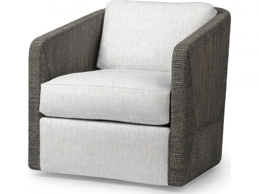 Palecek Carmine Swivel Mocha Wash Lounge Chair, Grade B  Mocha Wash