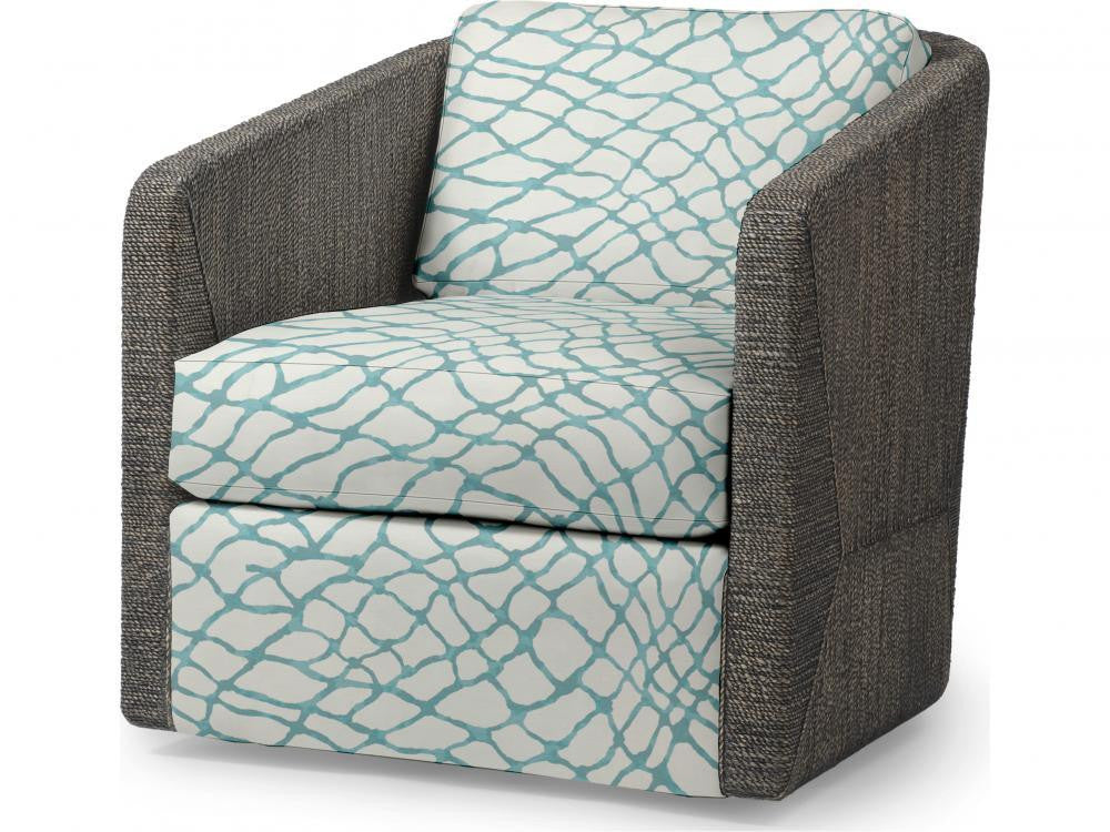 Palecek Carmine Swivel Lounge Chair, Mocha Wash Mocha Wash
