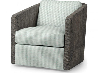 Carmine Swivel Lounge Chair - Mocha Wash, Deluxe Cushion