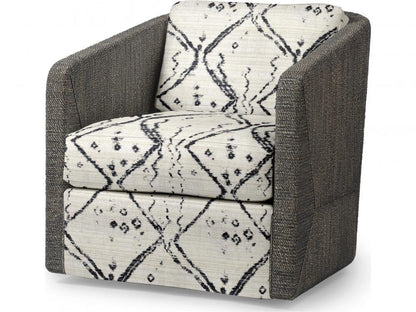 Carmine Swivel Lounge Chair - Mocha Wash, Deluxe Cushion
