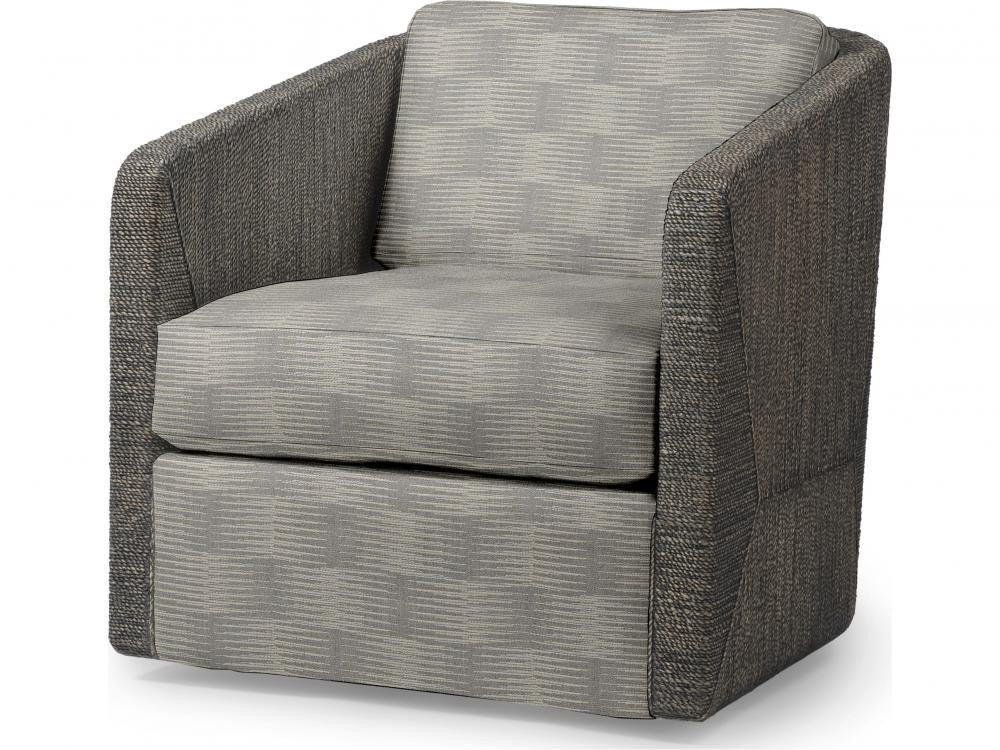 Palecek Carmine Swivel Mocha Wash Lounge Chair, Grade L  Mocha Wash