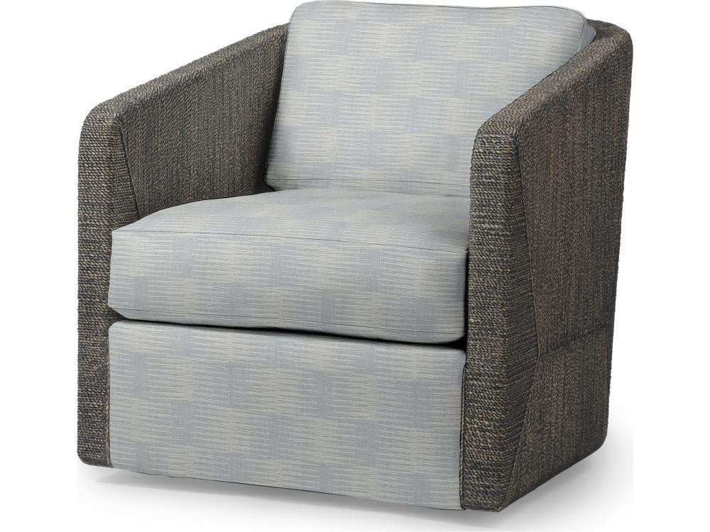 Palecek Carmine Swivel Mocha Wash Lounge Chair, Grade L  Mocha Wash