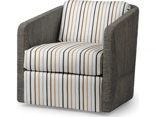 Palecek Carmine Swivel Mocha Wash Lounge Chair, Grade G  Mocha Wash
