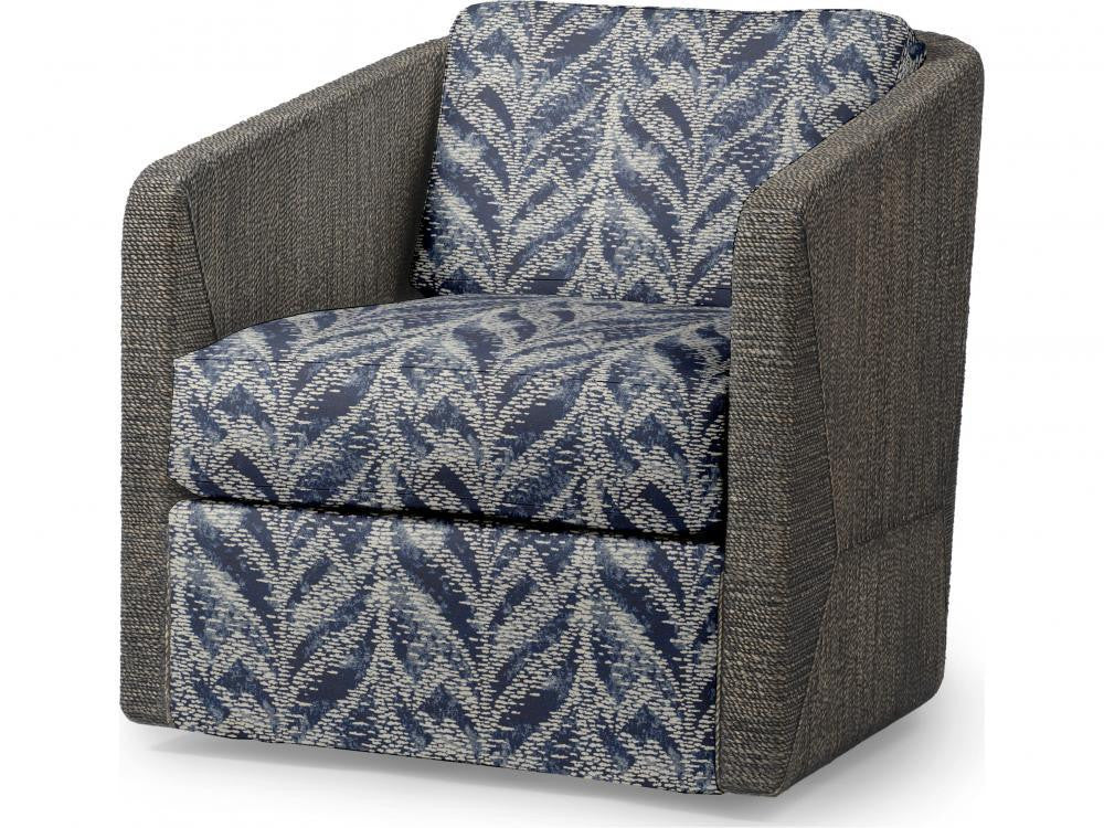 Palecek Carmine Swivel Lounge Chair, Mocha Wash Mocha Wash