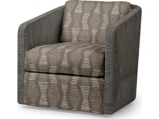 Palecek Carmine Swivel Mocha Wash Lounge Chair, Grade E  Mocha Wash