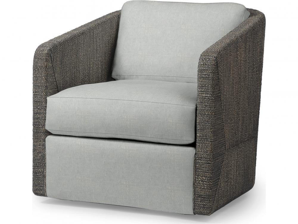 Palecek Carmine Swivel Lounge Chair, Mocha Wash Mocha Wash