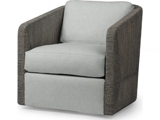 Palecek Carmine Swivel Lounge Chair, Mocha Wash Mocha Wash
