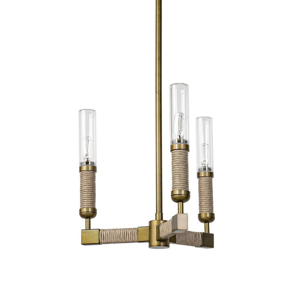 Palecek Carolina Outdoor Chandelier Small Brass