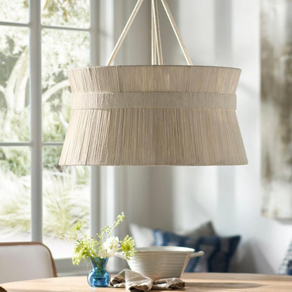 Palecek Cassidy Chandelier, 3-Light, White, 28"W (2130-79 3706TM5G)